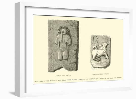 Sculptures of the Period of the Incas-Édouard Riou-Framed Giclee Print