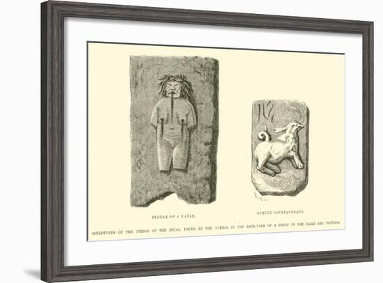 Sculptures of the Period of the Incas-Édouard Riou-Framed Giclee Print