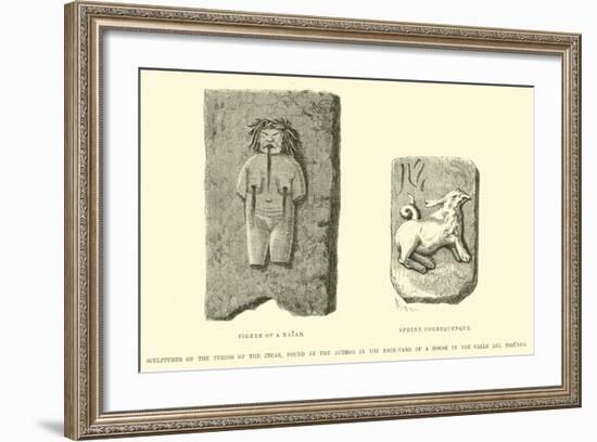 Sculptures of the Period of the Incas-Édouard Riou-Framed Giclee Print