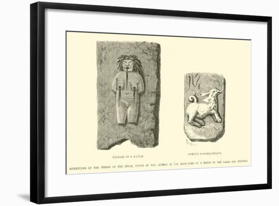 Sculptures of the Period of the Incas-Édouard Riou-Framed Giclee Print