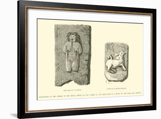 Sculptures of the Period of the Incas-Édouard Riou-Framed Giclee Print