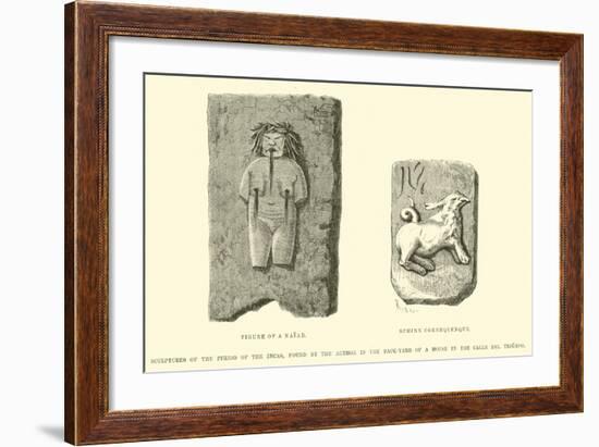 Sculptures of the Period of the Incas-Édouard Riou-Framed Giclee Print