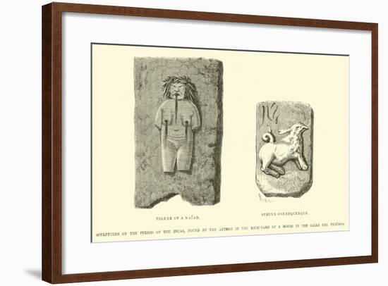 Sculptures of the Period of the Incas-Édouard Riou-Framed Giclee Print