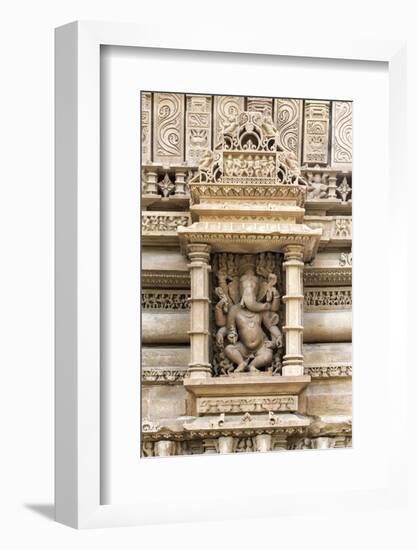 Sculptures on the walls of Lakshmana Temple, Khajuraho Group of Monuments, India-G&M Therin-Weise-Framed Photographic Print