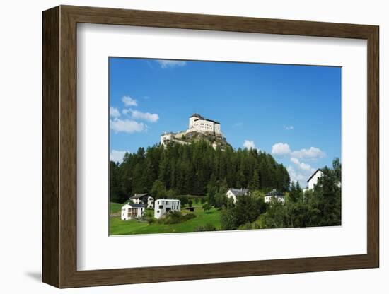 Scuol Tarasp (Tarasp Castle) (Schloss Tarasp), Engadine, Graubunden, Switzerland, Europe-Christian Kober-Framed Photographic Print