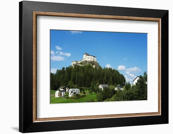 Scuol Tarasp (Tarasp Castle) (Schloss Tarasp), Engadine, Graubunden, Switzerland, Europe-Christian Kober-Framed Photographic Print