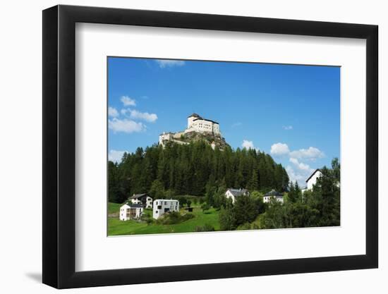 Scuol Tarasp (Tarasp Castle) (Schloss Tarasp), Engadine, Graubunden, Switzerland, Europe-Christian Kober-Framed Photographic Print