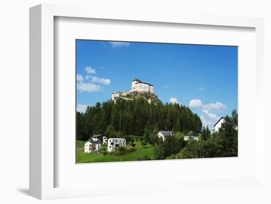 Scuol Tarasp (Tarasp Castle) (Schloss Tarasp), Engadine, Graubunden, Switzerland, Europe-Christian Kober-Framed Photographic Print