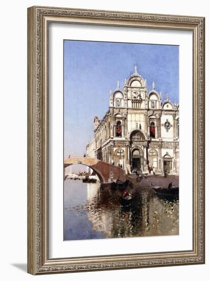 Scuola Grandi di San Marco and Campo San Giovanni e Paolo, Venice-Martin Rico y Ortega-Framed Giclee Print