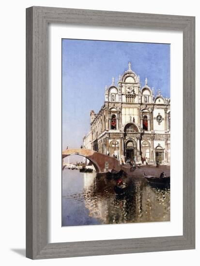 Scuola Grandi di San Marco and Campo San Giovanni e Paolo, Venice-Martin Rico y Ortega-Framed Giclee Print