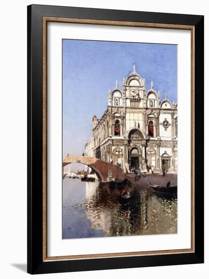 Scuola Grandi di San Marco and Campo San Giovanni e Paolo, Venice-Martin Rico y Ortega-Framed Giclee Print