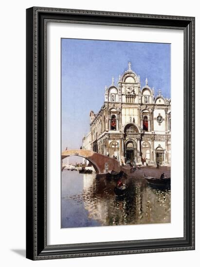 Scuola Grandi di San Marco and Campo San Giovanni e Paolo, Venice-Martin Rico y Ortega-Framed Giclee Print