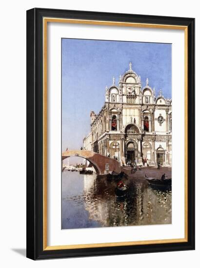 Scuola Grandi di San Marco and Campo San Giovanni e Paolo, Venice-Martin Rico y Ortega-Framed Giclee Print