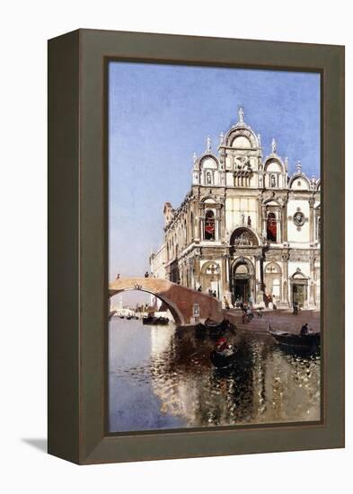 Scuola Grandi di San Marco and Campo San Giovanni e Paolo, Venice-Martin Rico y Ortega-Framed Premier Image Canvas