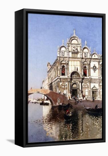 Scuola Grandi di San Marco and Campo San Giovanni e Paolo, Venice-Martin Rico y Ortega-Framed Premier Image Canvas