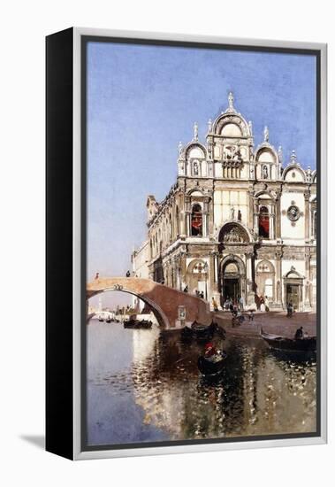 Scuola Grandi di San Marco and Campo San Giovanni e Paolo, Venice-Martin Rico y Ortega-Framed Premier Image Canvas
