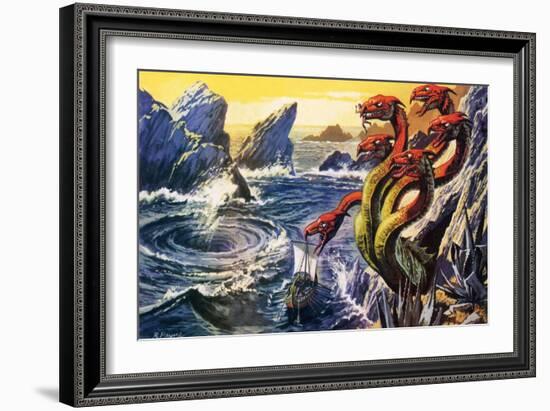 Scylla Attacking Olysseus's Ship-Payne-Framed Giclee Print