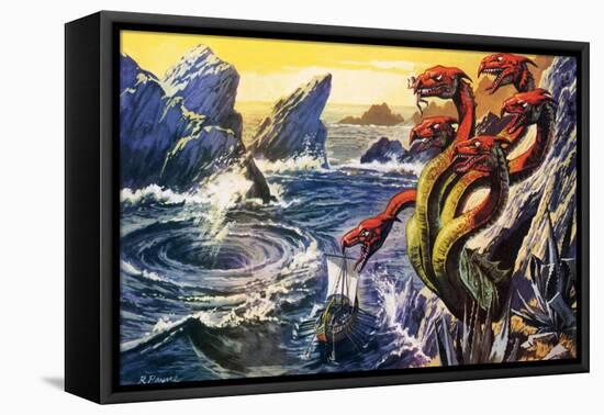 Scylla Attacking Olysseus's Ship-Payne-Framed Premier Image Canvas