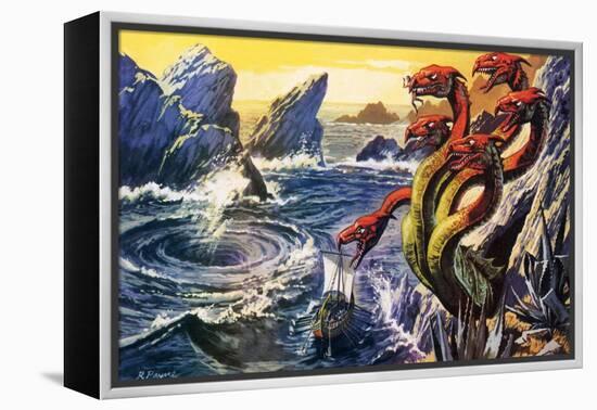 Scylla Attacking Olysseus's Ship-Payne-Framed Premier Image Canvas