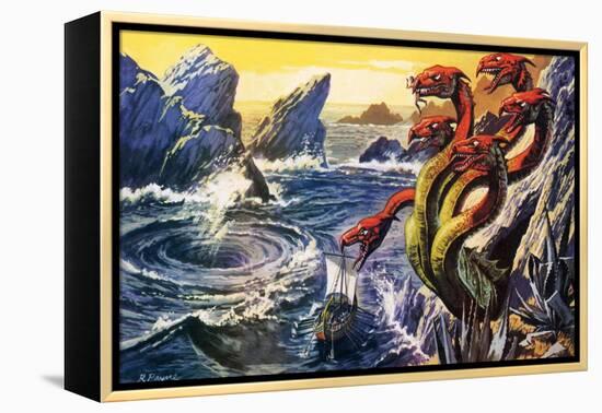 Scylla Attacking Olysseus's Ship-Payne-Framed Premier Image Canvas