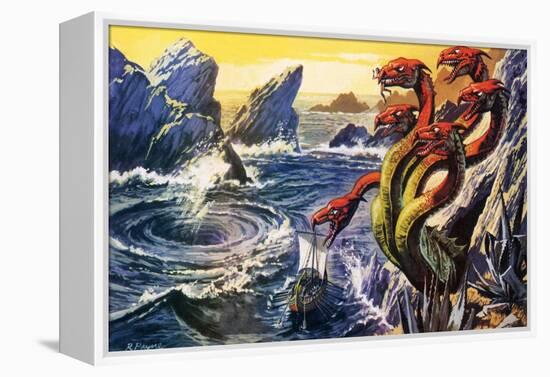 Scylla Attacking Olysseus's Ship-Payne-Framed Premier Image Canvas