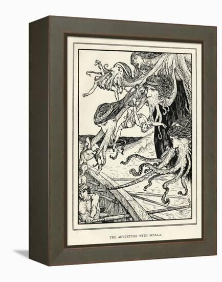 Scylla the Six-Headed Monster-Henry Justice Ford-Framed Stretched Canvas