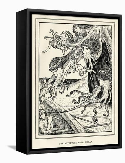 Scylla the Six-Headed Monster-Henry Justice Ford-Framed Stretched Canvas