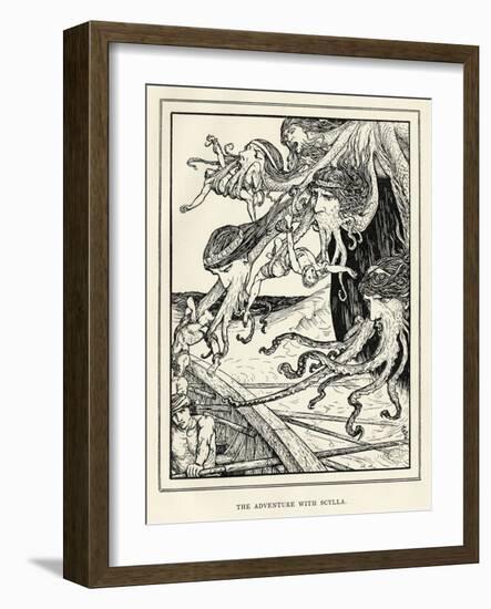 Scylla the Six-Headed Monster-Henry Justice Ford-Framed Art Print