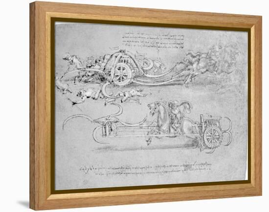 Scythed Chariot, c.1483-85-Leonardo da Vinci-Framed Premier Image Canvas