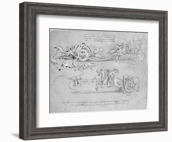 Scythed Chariot, c.1483-85-Leonardo da Vinci-Framed Giclee Print