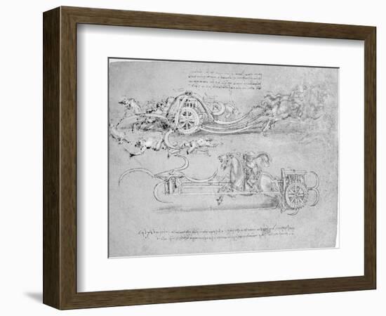 Scythed Chariot, c.1483-85-Leonardo da Vinci-Framed Giclee Print