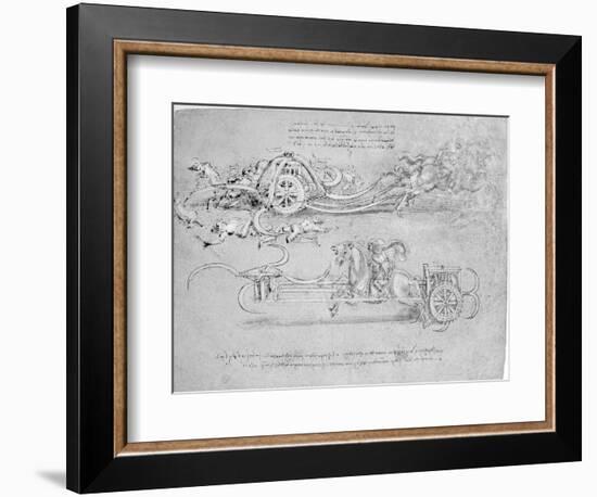 Scythed Chariot, c.1483-85-Leonardo da Vinci-Framed Giclee Print