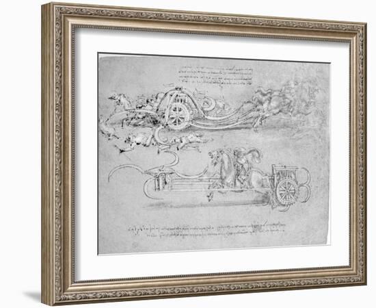 Scythed Chariot, c.1483-85-Leonardo da Vinci-Framed Giclee Print