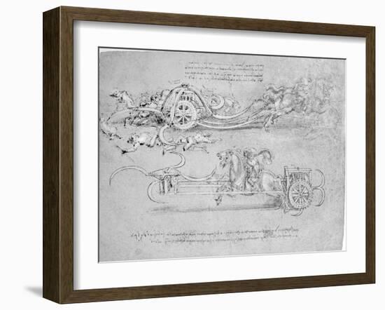 Scythed Chariot, c.1483-85-Leonardo da Vinci-Framed Giclee Print