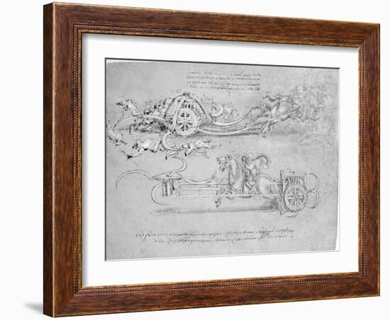 Scythed Chariot, c.1483-85-Leonardo da Vinci-Framed Giclee Print