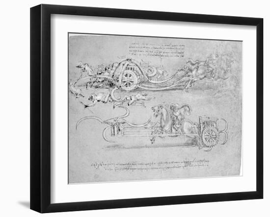Scythed Chariot, c.1483-85-Leonardo da Vinci-Framed Giclee Print