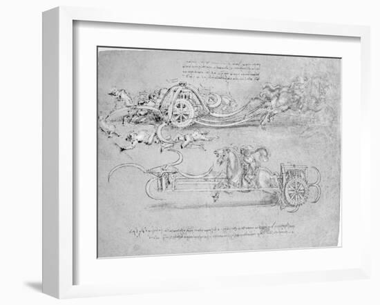 Scythed Chariot, c.1483-85-Leonardo da Vinci-Framed Giclee Print