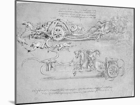 Scythed Chariot, c.1483-85-Leonardo da Vinci-Mounted Giclee Print