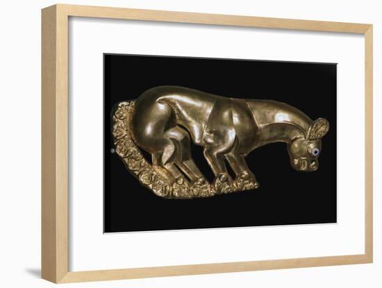 Scythian gold plaque from a shield or breastplate depicting a panther, 6th century BC-Unknown-Framed Giclee Print