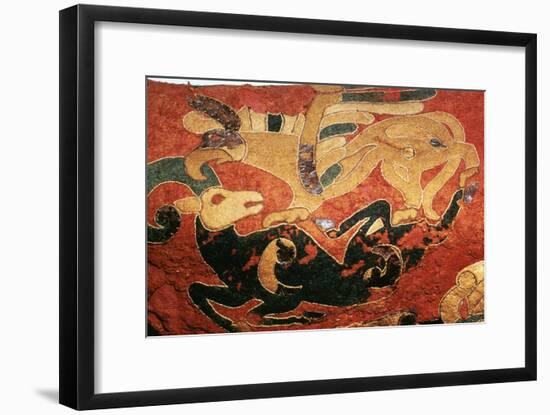 Scythian saddle-cover with applied felt decoration, 5th century BC. Artist: Unknown-Unknown-Framed Giclee Print