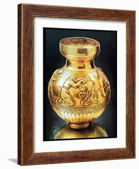 Scythian Vase from Kul-Oba Kurgan, Crimea, Depicting a Dentist at Work, 4th Century BC-null-Framed Giclee Print