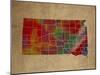 SD Colorful Counties-Red Atlas Designs-Mounted Giclee Print