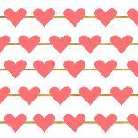 Heart White and Black Dots on Pink-Sd Graphics Studio-Art Print