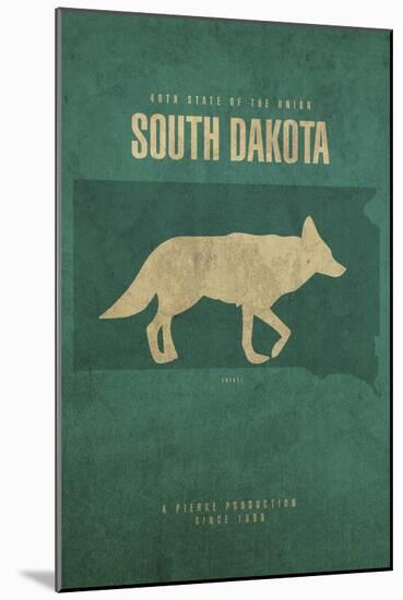 SD State Minimalist Posters-Red Atlas Designs-Mounted Giclee Print