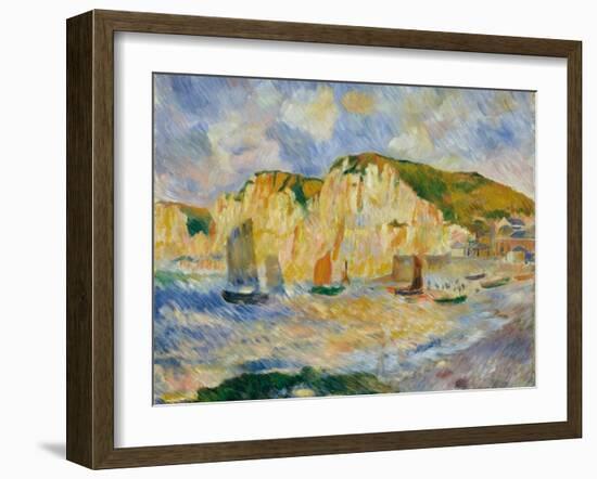 Sea and Cliffs, c.1885-Pierre-Auguste Renoir-Framed Giclee Print