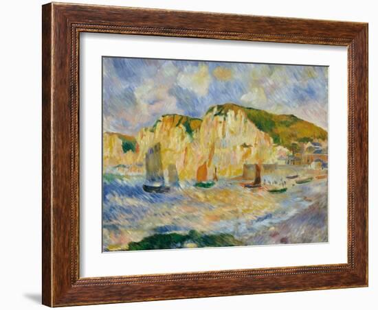 Sea and Cliffs, c.1885-Pierre-Auguste Renoir-Framed Giclee Print