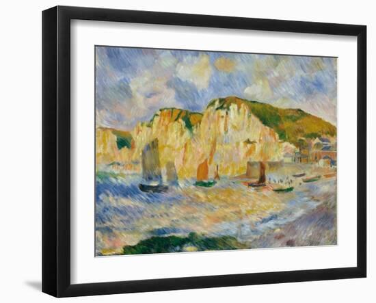 Sea and Cliffs, c.1885-Pierre-Auguste Renoir-Framed Giclee Print