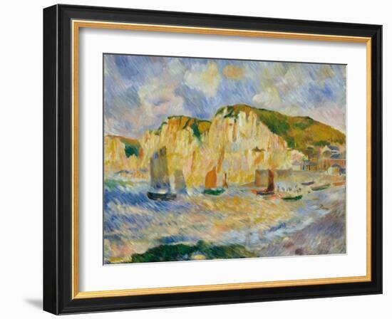 Sea and Cliffs, c.1885-Pierre-Auguste Renoir-Framed Giclee Print