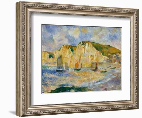 Sea and Cliffs, c.1885-Pierre-Auguste Renoir-Framed Giclee Print