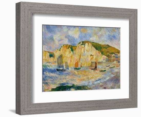 Sea and Cliffs, c.1885-Pierre-Auguste Renoir-Framed Giclee Print